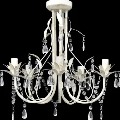 vidaXL Lámpara colgante araña de cristal elegante 5 bombillas Hot