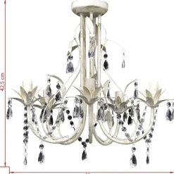 vidaXL Lámpara colgante araña de cristal elegante 5 bombillas Hot