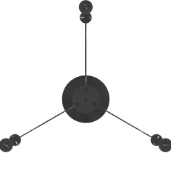 vidaXL Lámpara colgante con 3 portalámparas E27 metal negro Best