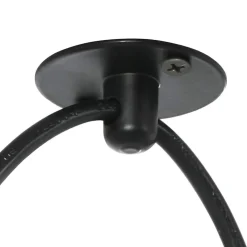 vidaXL Lámpara colgante con 6 portalámparas E27 metal negro New