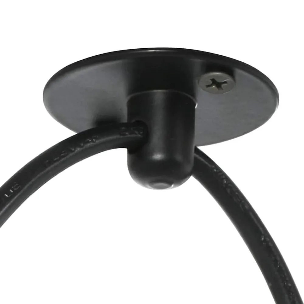 vidaXL Lámpara colgante con 6 portalámparas E27 metal negro New
