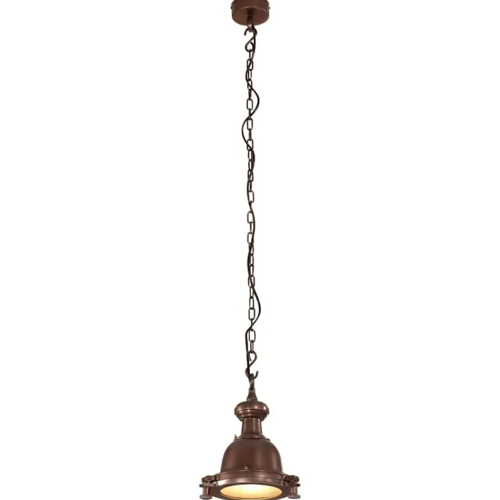 vidaXL Lámpara colgante de aluminio 25x25x134 cm Cobre