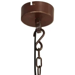 vidaXL Lámpara colgante de aluminio 25x25x134 cm Cobre