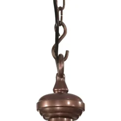 vidaXL Lámpara colgante de aluminio 25x25x134 cm Cobre