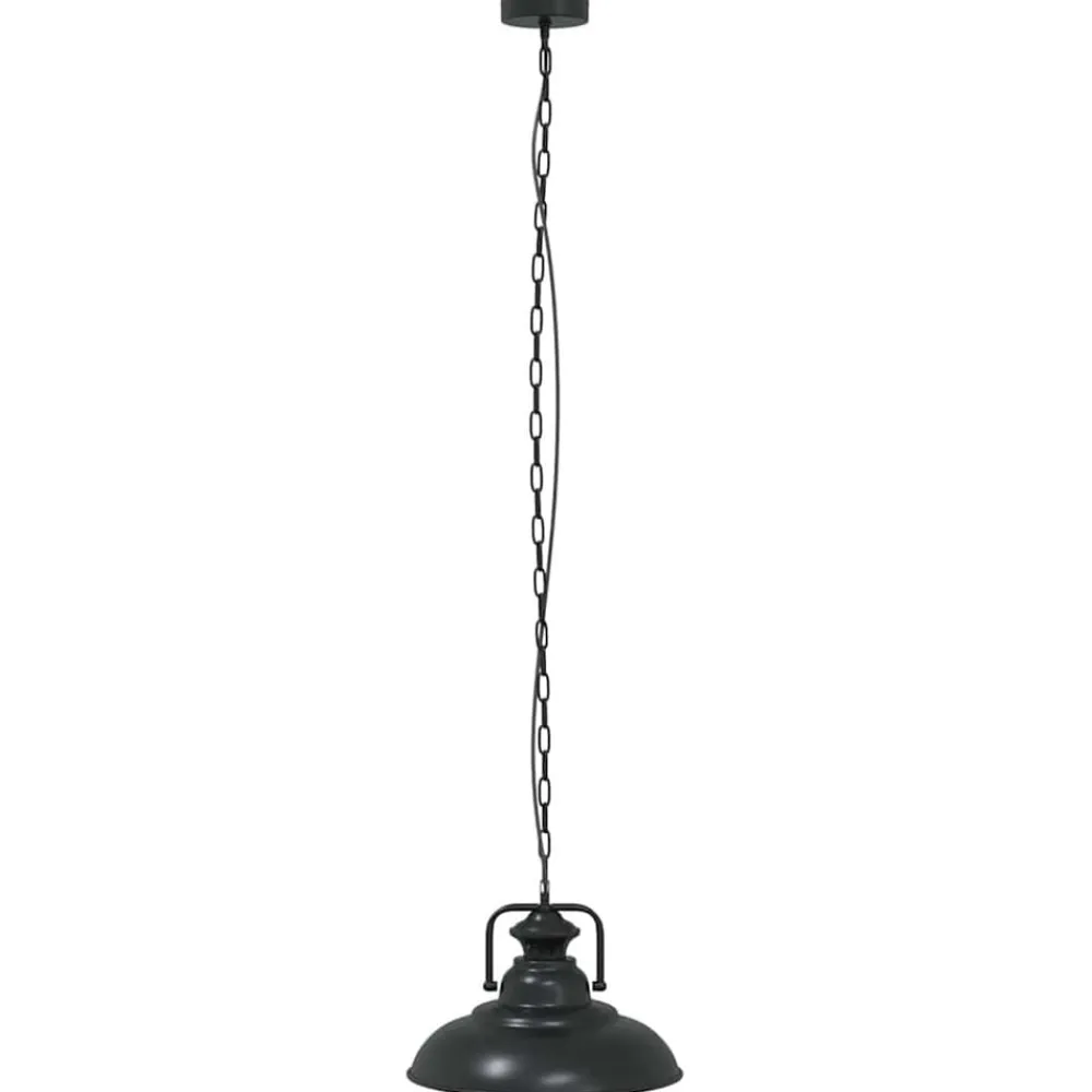 vidaXL Iluminación-Lámpara colgante E27 negra Ø 31 cm Hierro