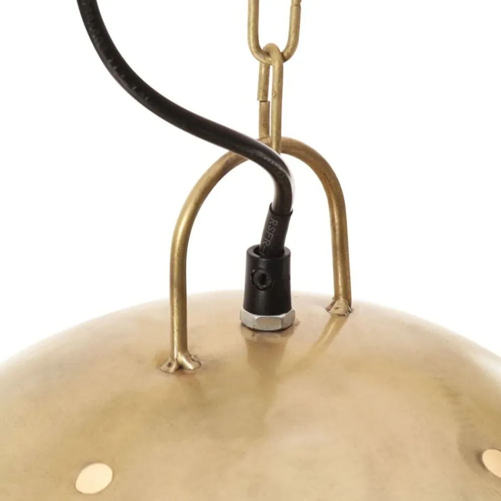 vidaXL Lámpara colgante industrial redonda 25 W latón 42 cm E27 Latón Sale