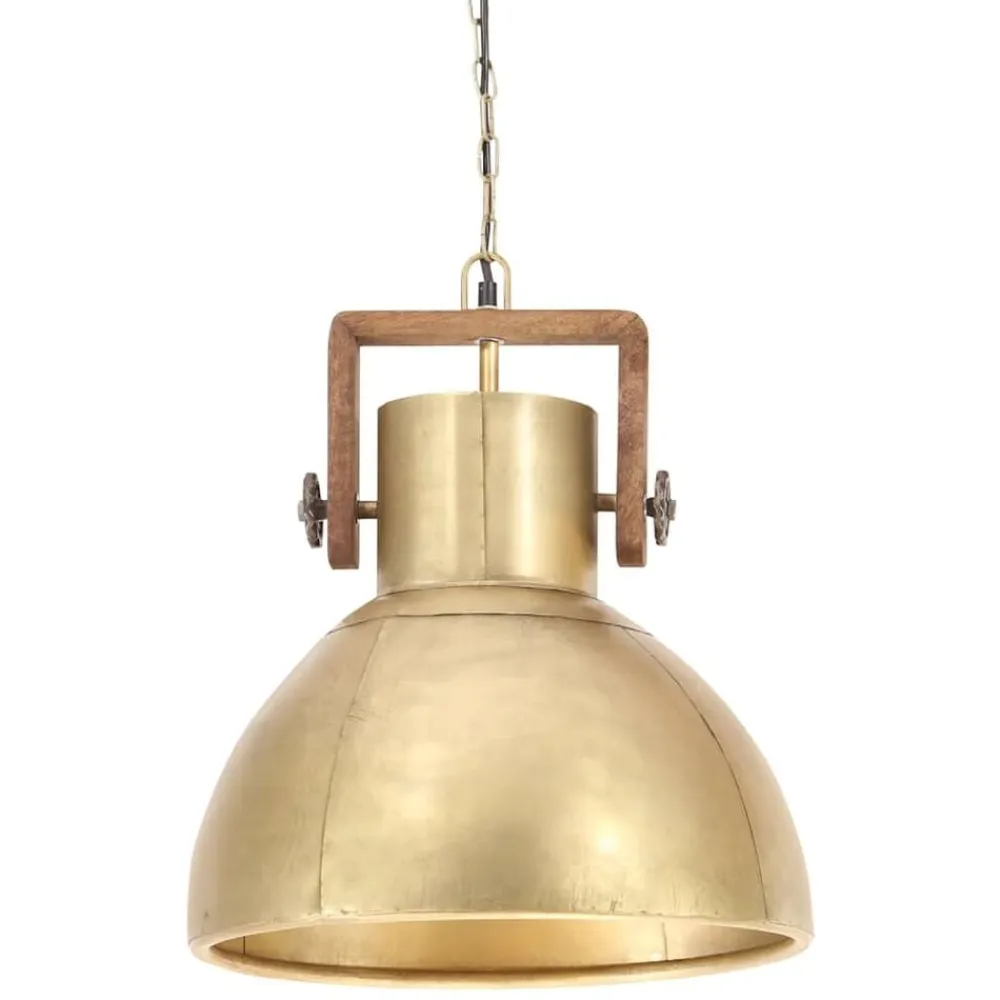 vidaXL Iluminación-Lámpara colgante industrial redonda 25 W latón 40 cm E27
