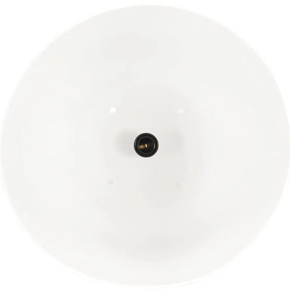 vidaXL Iluminación-Lámpara colgante industrial redonda 25 W blanca 42 cm E27