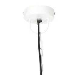 vidaXL Iluminación-Lámpara colgante industrial redonda 25 W blanca 42 cm E27