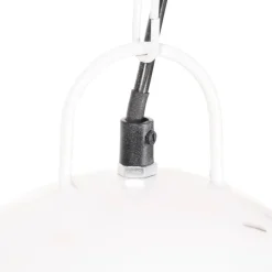 vidaXL Iluminación-Lámpara colgante industrial redonda 25 W blanca 42 cm E27