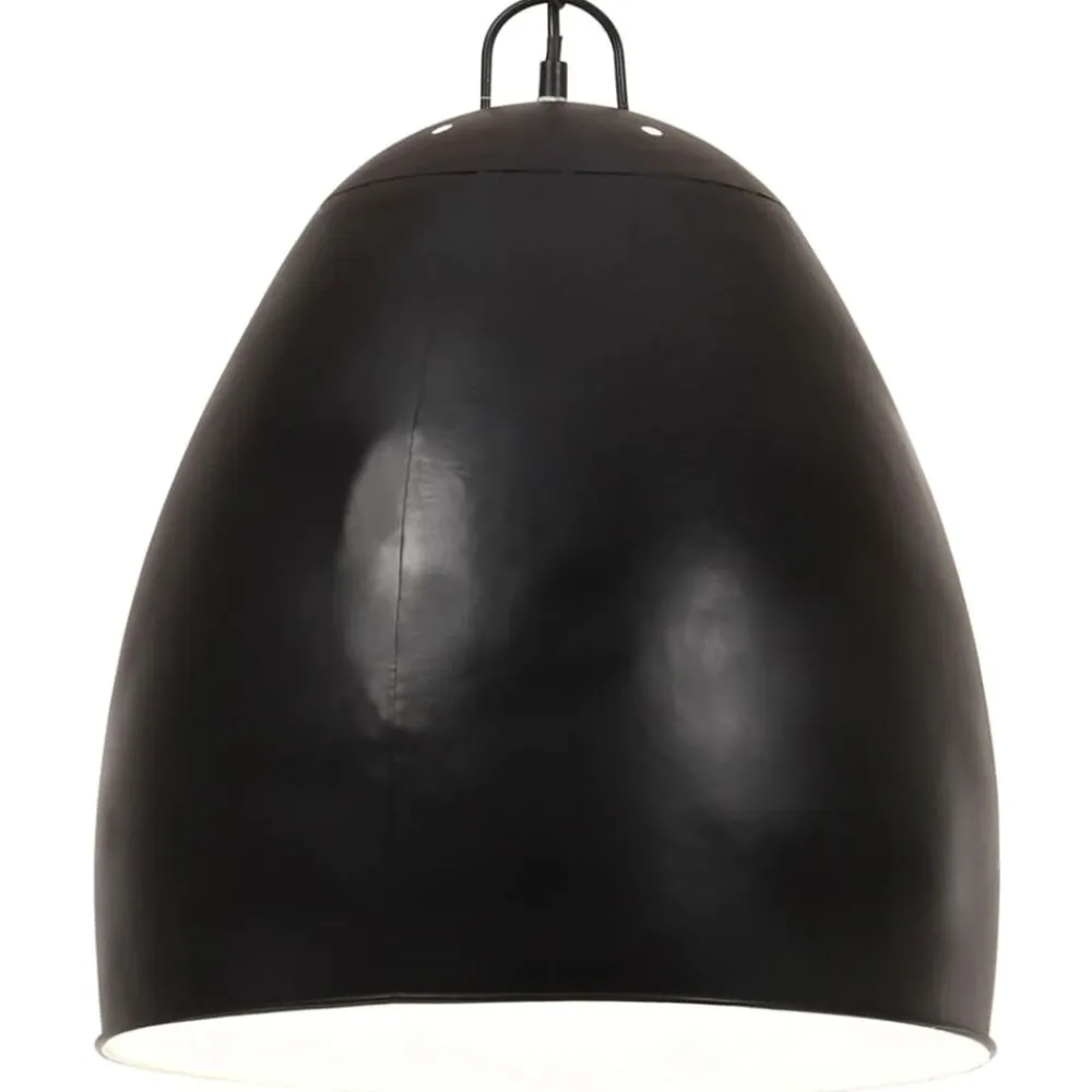vidaXL Lámpara colgante industrial redonda negra 25 W 42 cm E27 Negro Discount