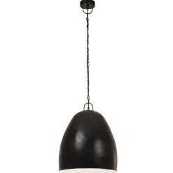 vidaXL Lámpara colgante industrial redonda negra 25 W 42 cm E27 Negro Discount