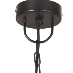 vidaXL Lámpara colgante industrial redonda negra 25 W 42 cm E27 Negro Discount