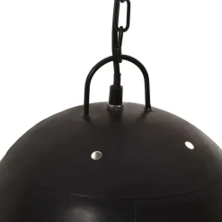 vidaXL Lámpara colgante industrial redonda negra 25 W 42 cm E27 Negro Discount