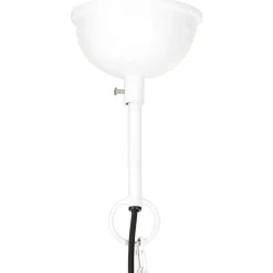 vidaXL Iluminación-Lámpara colgante industrial 25 W blanca redonda 40 cm E27