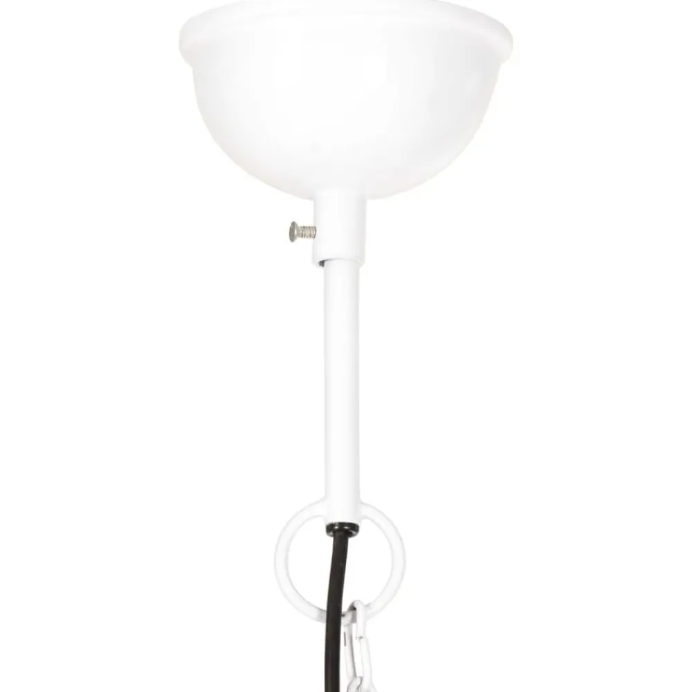 vidaXL Iluminación-Lámpara colgante industrial 25 W blanca redonda 40 cm E27