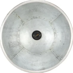 vidaXL Lámpara colgante industrial 25 W plateada redonda 40 cm E27 Plateado New