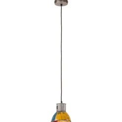 vidaXL Lámpara colgante industrial redonda E27 25 W 17 cm Multicolor Hot