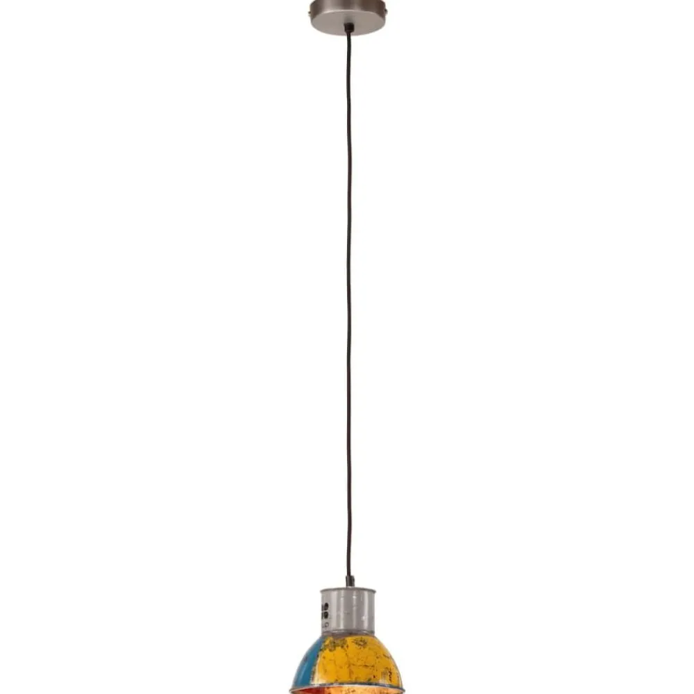 vidaXL Lámpara colgante industrial redonda E27 25 W 17 cm Multicolor Hot