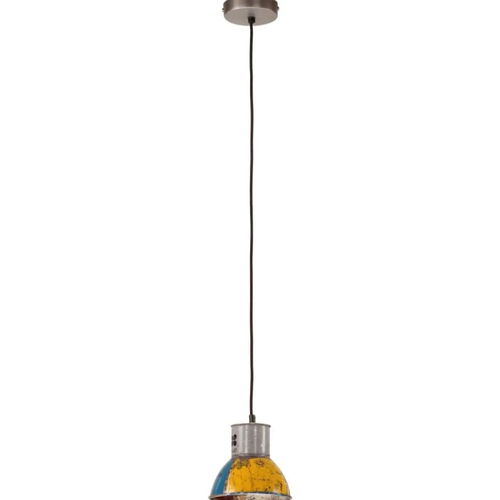vidaXL Lámpara colgante industrial redonda E27 25 W 17 cm Multicolor Hot