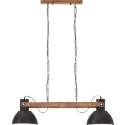 vidaXL Iluminación-Lámpara colgante industrial 25 W negra 109 cm E27