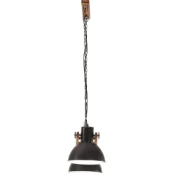 vidaXL Iluminación-Lámpara colgante industrial 25 W negra 109 cm E27