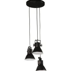 vidaXL Iluminación-Lámpara colgante negra 25 W E27 30x30x100 cm