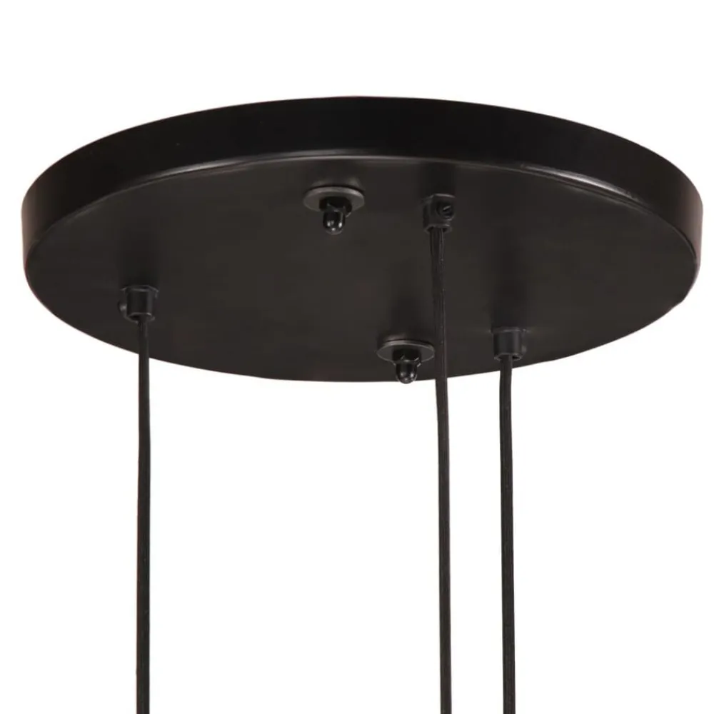 vidaXL Iluminación-Lámpara colgante negra 25 W E27 30x30x100 cm