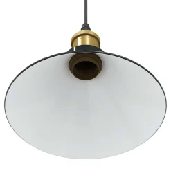 vidaXL Lámpara colgante regulable en altura E27 Ø 22cm Negro brillante Online