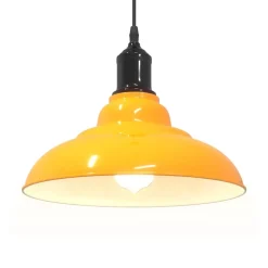 vidaXL Lámpara colgante regulable altura E27 Ø 31cm Amarillo brillante