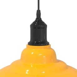 vidaXL Lámpara colgante regulable altura E27 Ø 31cm Amarillo brillante