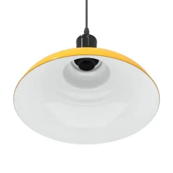 vidaXL Lámpara colgante regulable altura E27 Ø 31cm Amarillo brillante