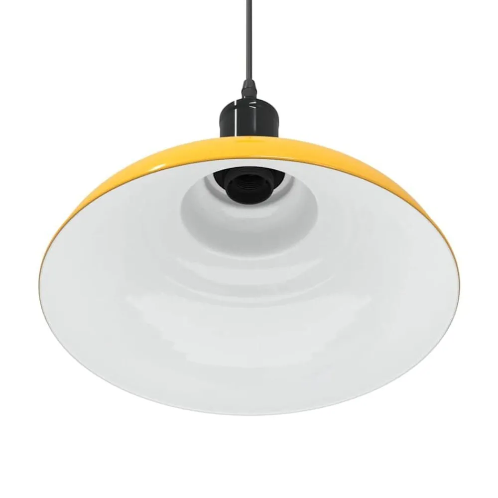 vidaXL Lámpara colgante regulable altura E27 Ø 31cm Amarillo brillante