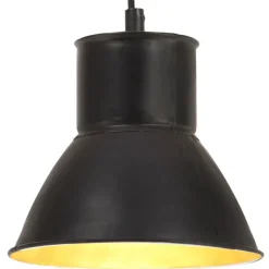 vidaXL Lámpara colgante redonda negra 25 W 17 cm E27 Negro Best