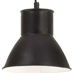 vidaXL Lámpara colgante redonda negra 25 W 17 cm E27 Negro Best