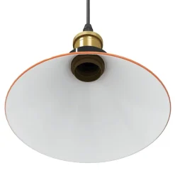 vidaXL Iluminación-Lámpara colgante regulable altura E27 naranja brillante Ø 22cm