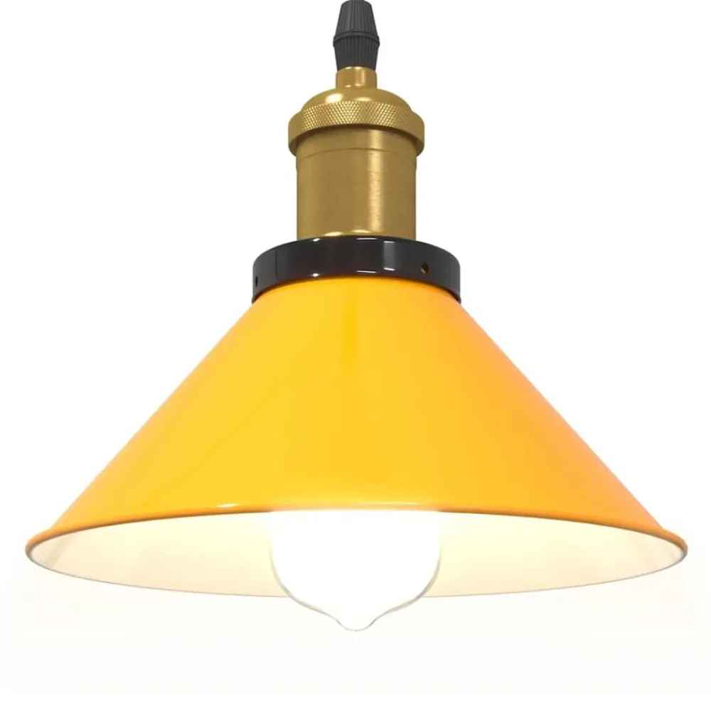 vidaXL Lámpara colgante regulable altura E27 Ø 22cm Amarillo brillante Sale