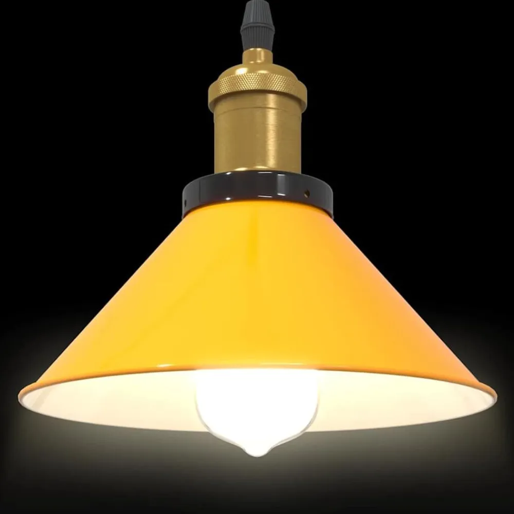 vidaXL Lámpara colgante regulable altura E27 Ø 22cm Amarillo brillante Sale