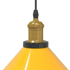 vidaXL Lámpara colgante regulable altura E27 Ø 22cm Amarillo brillante Sale