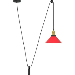 vidaXL Lámpara colgante regulable en altura E27 Ø 22cm Rojo brillante Best