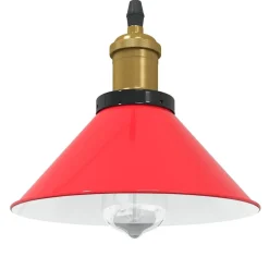 vidaXL Lámpara colgante regulable en altura E27 Ø 22cm Rojo brillante Best