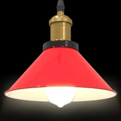 vidaXL Lámpara colgante regulable en altura E27 Ø 22cm Rojo brillante Best