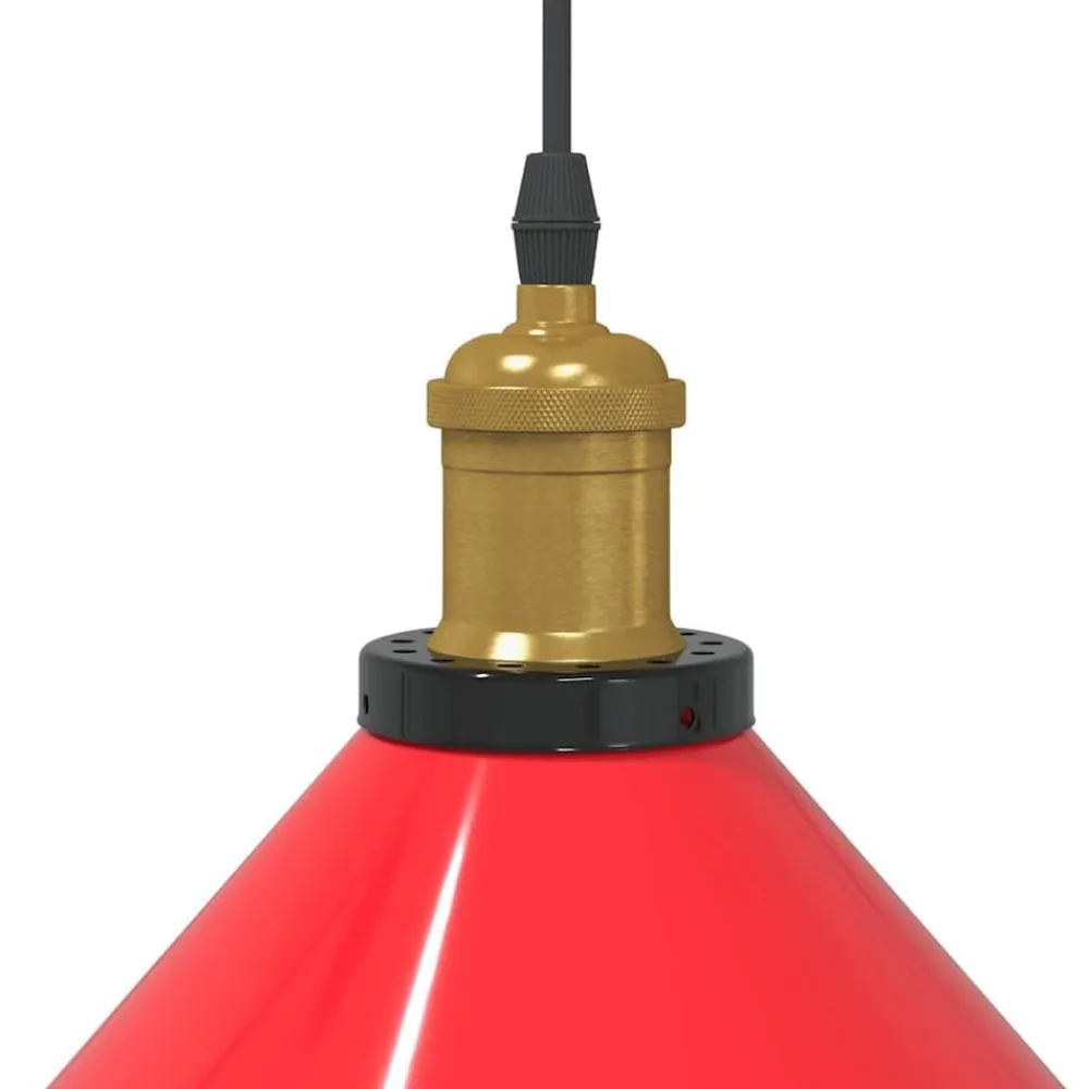 vidaXL Lámpara colgante regulable en altura E27 Ø 22cm Rojo brillante Best