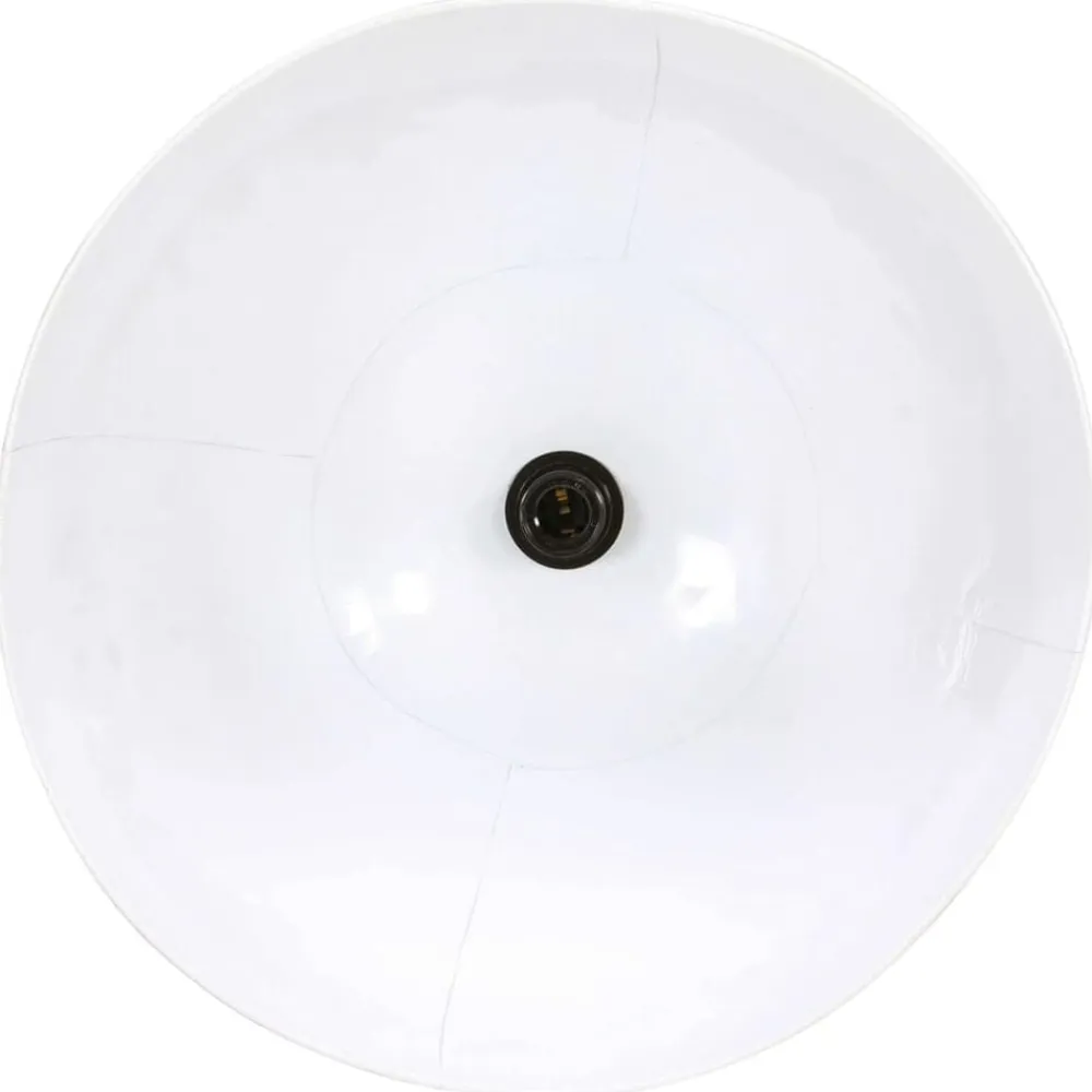 vidaXL Iluminación-Lámpara colgante redonda 25 W blanca 48 cm E27