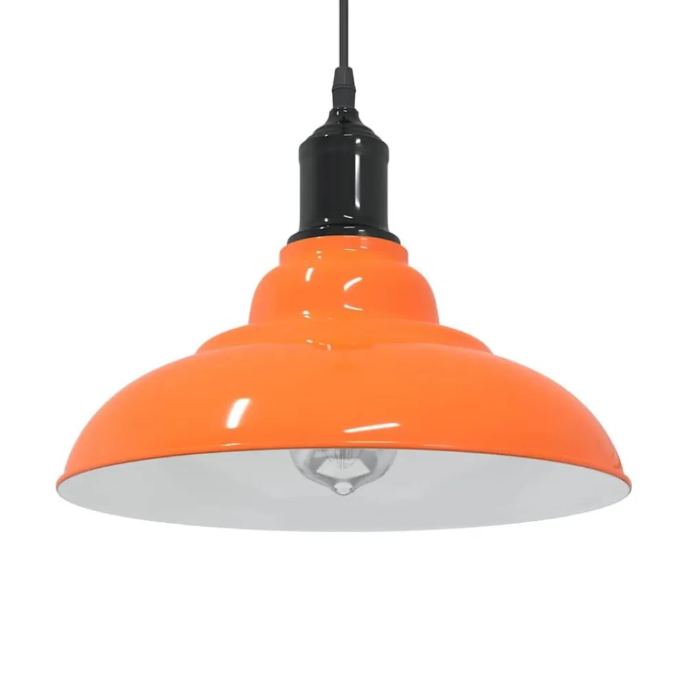 vidaXL Lámpara colgante regulable altura E27 naranja brillante Ø 31cm Naranja brilante Hot