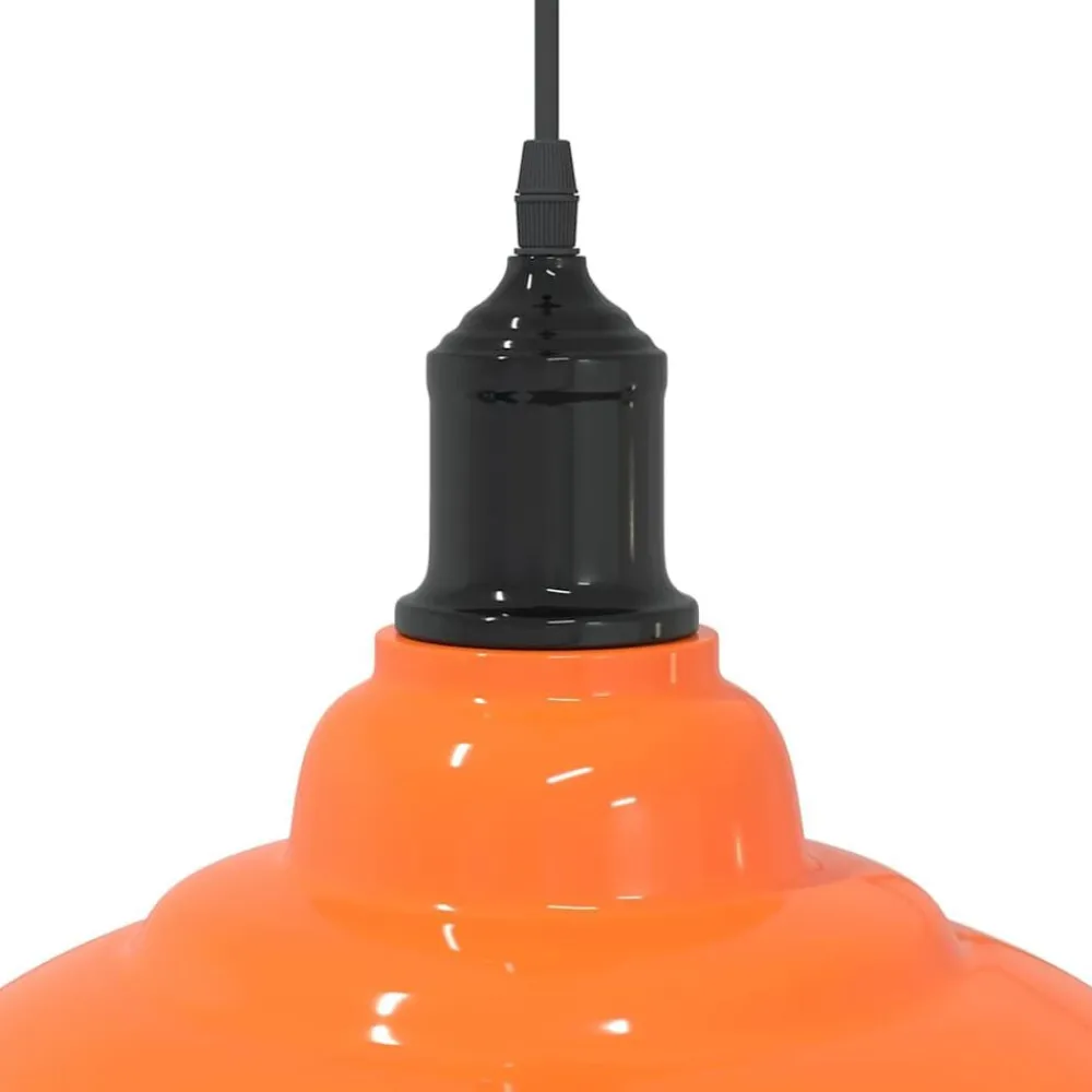 vidaXL Lámpara colgante regulable altura E27 naranja brillante Ø 31cm Naranja brilante Hot