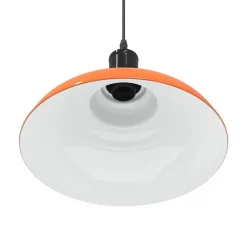 vidaXL Lámpara colgante regulable altura E27 naranja brillante Ø 31cm Naranja brilante Hot