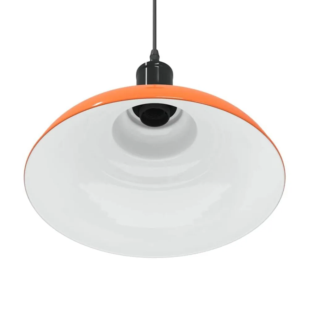 vidaXL Lámpara colgante regulable altura E27 naranja brillante Ø 31cm Naranja brilante Hot