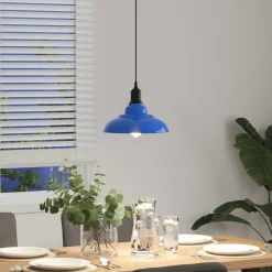 vidaXL Iluminación-Lámpara colgante regulable en altura E27 oscuro brillante Ø31cm