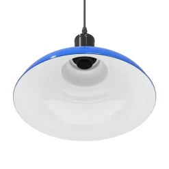 vidaXL Iluminación-Lámpara colgante regulable en altura E27 oscuro brillante Ø31cm